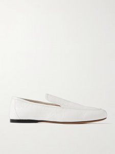 Alessio crinkled-leather loafers