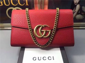 Gucci GG Marmont Leather Mini Chain Bag (2 Colors)