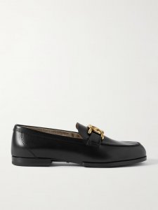 Gomma Catena embellished leather loafers