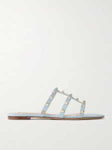 Rockstud leather sandals