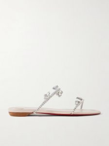 Just Queenie crystal-embellished PVC sandals