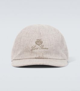 Loro PianaLogo linen baseball cap