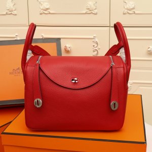 HERMES HANDBAG LINDY red