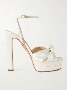 Cupid Plateau 130 knotted satin platform sandals