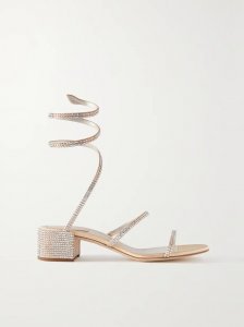 Cleo crystal-embellished satin sandals