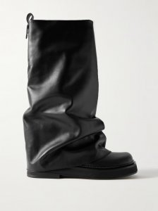 Robin layered leather knee boots