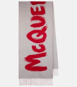 Alexander McQueenLogo wool scarf