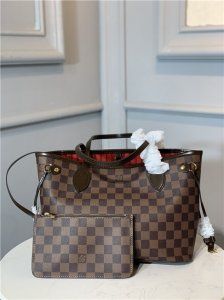 Louis Vuitton Neverfull PM Damier Ebene Canvas Red