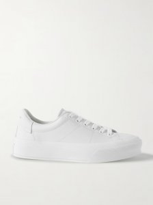 City Court logo-detailed leather sneakers