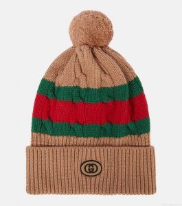 GucciStriped wool beanie