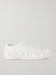 Rise rubber-trimmed nubuck sneakers