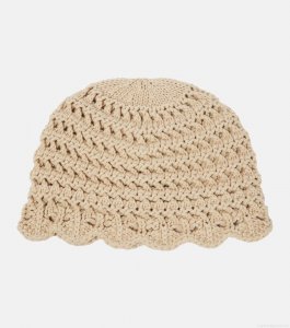 Loro PianaCrochet cotton beanie