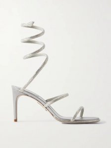 Cleo crystal-embellished satin sandals