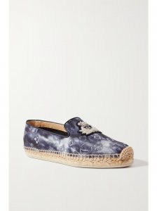 Nanou Orlato logo-embroidered tie-dyed canvas espadrilles