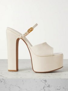 Valentino Garavani Tan-Go 155 patent-leather platform mules