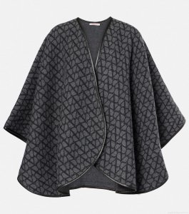 ValentinoToile Iconographe wool and cashmere poncho