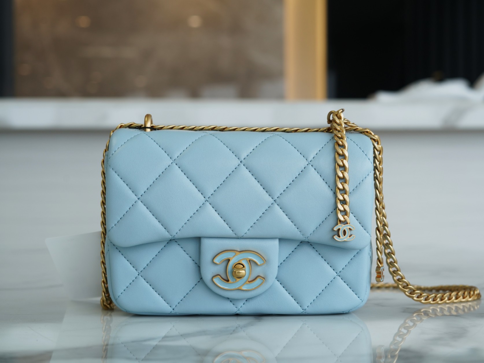 Chanel HANDBAG light blue