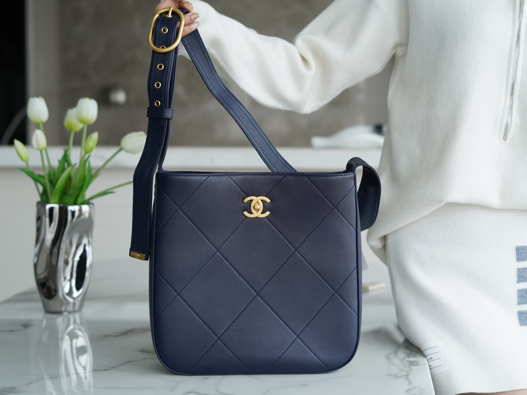 CHANEL HANDBAG Deep blue