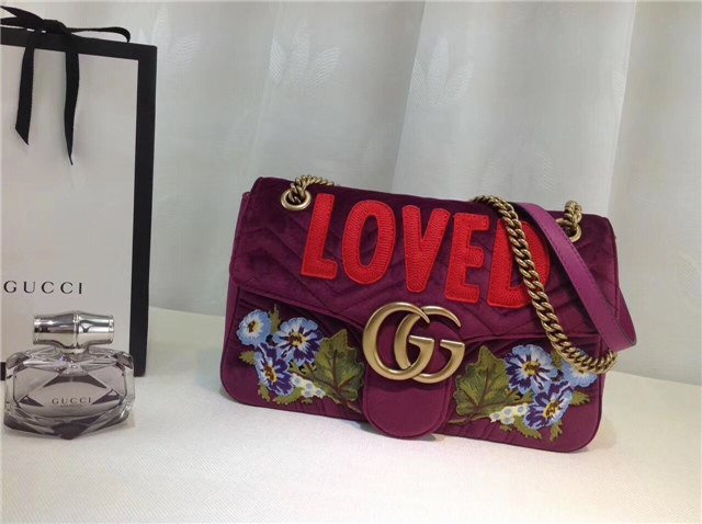 Gucci GG Marmont Embroidered Bag (Varied Colors)