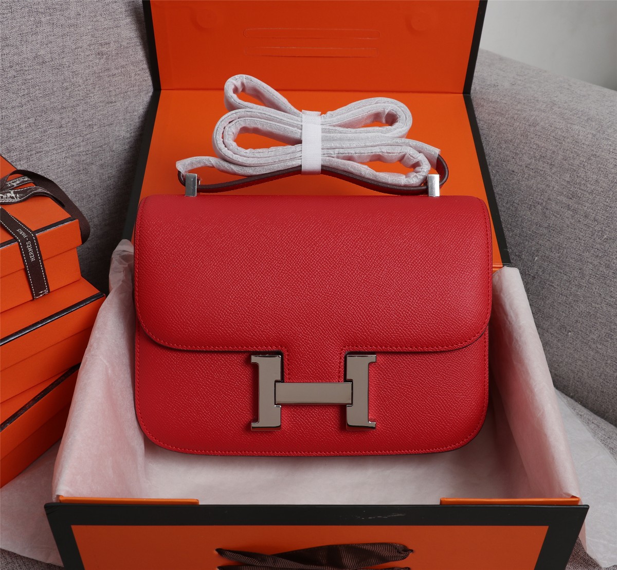 HERMES HANDBAG red