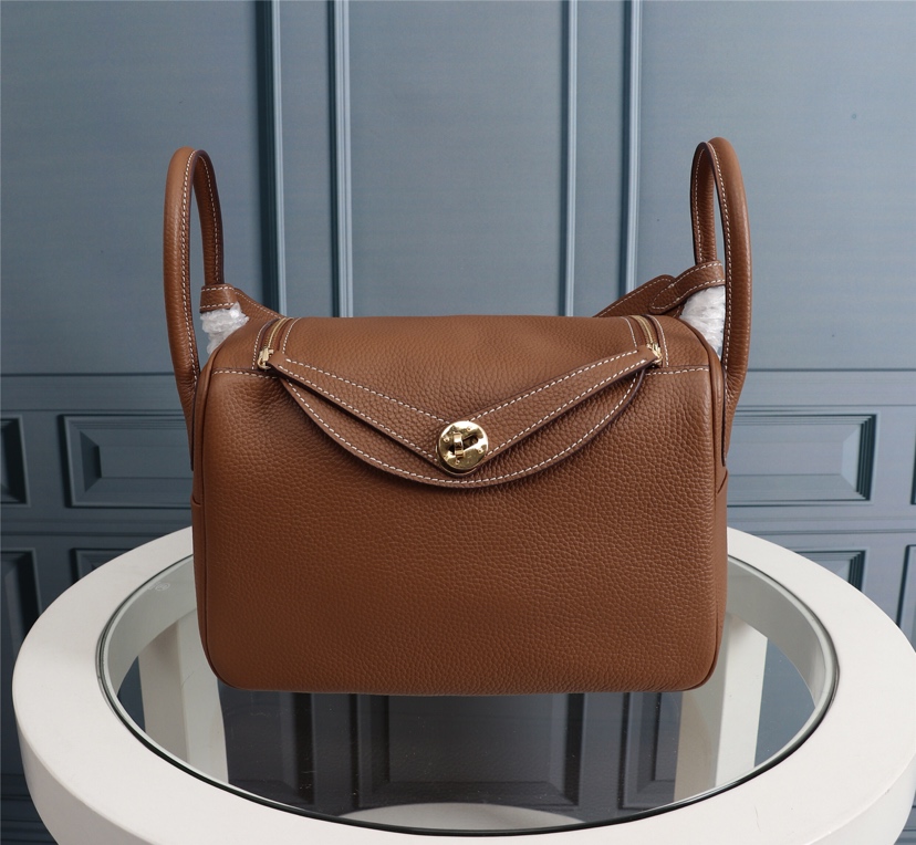 HERMES HANDBAG LINDY brown