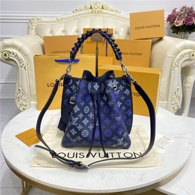 Louis Vuitton Muria Bucket Bag Navy