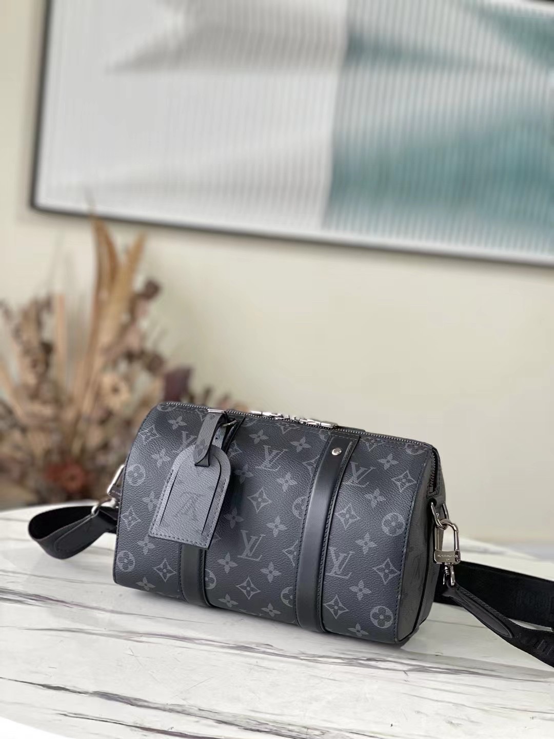 LOUIS VUITTON Travel Bag gray