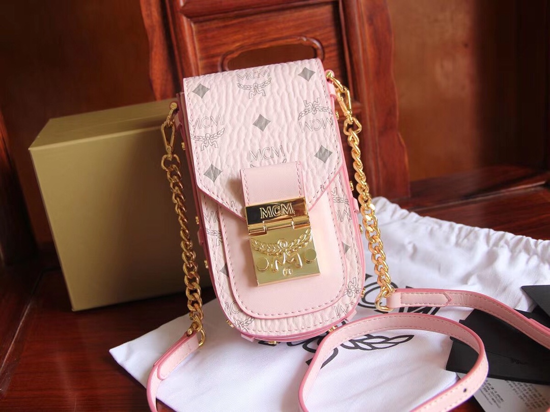 MCM WORLDWIDE CROSSBODY BAG pink