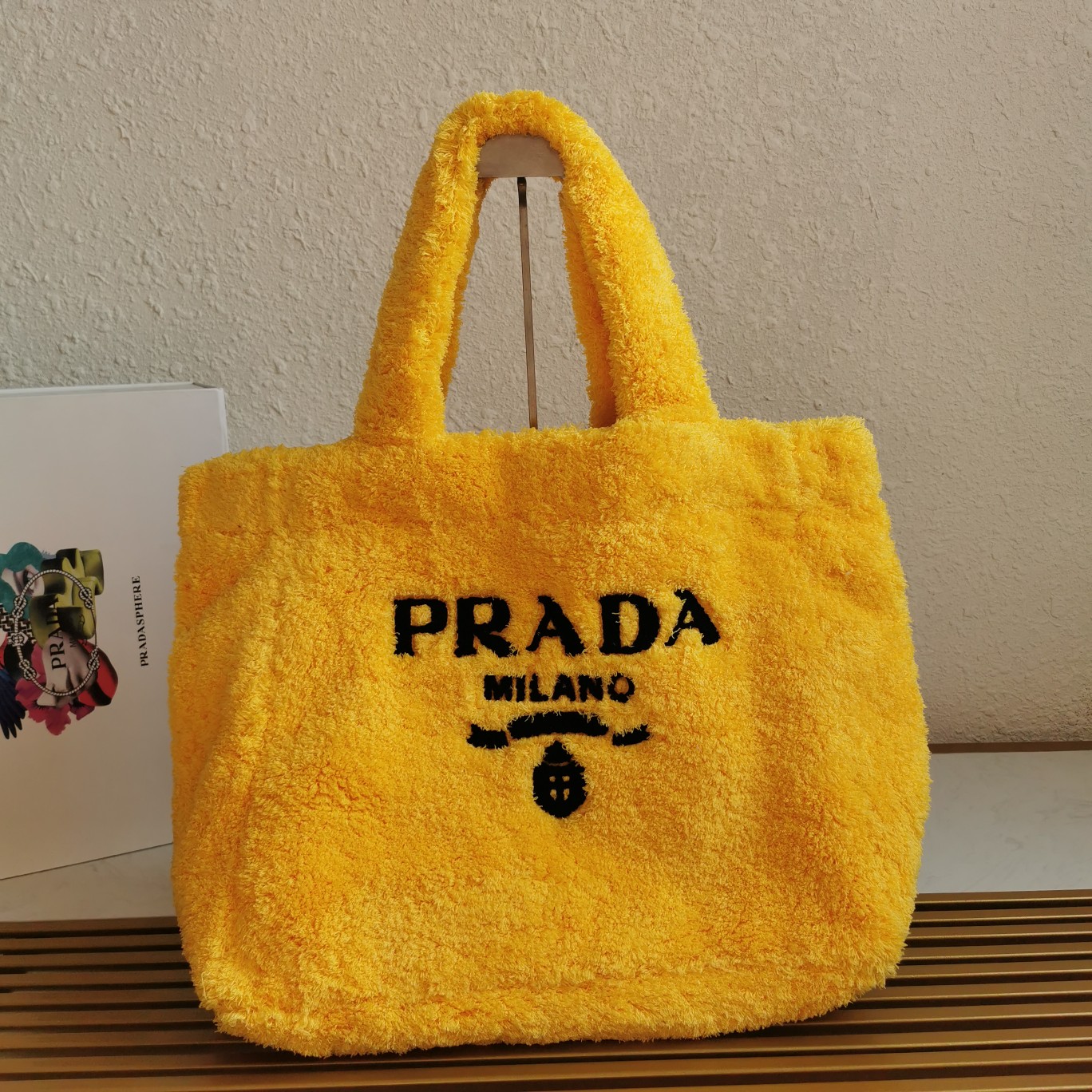 PRADA HANDBAG TOTE yellow