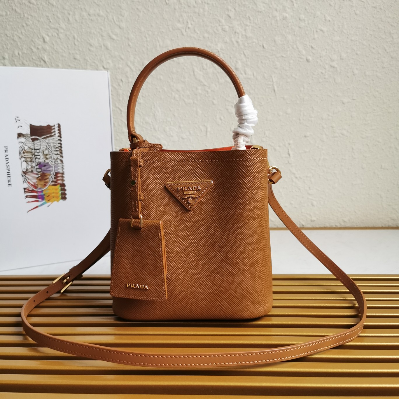 PRADA HANDBAG DOUBLE apricot