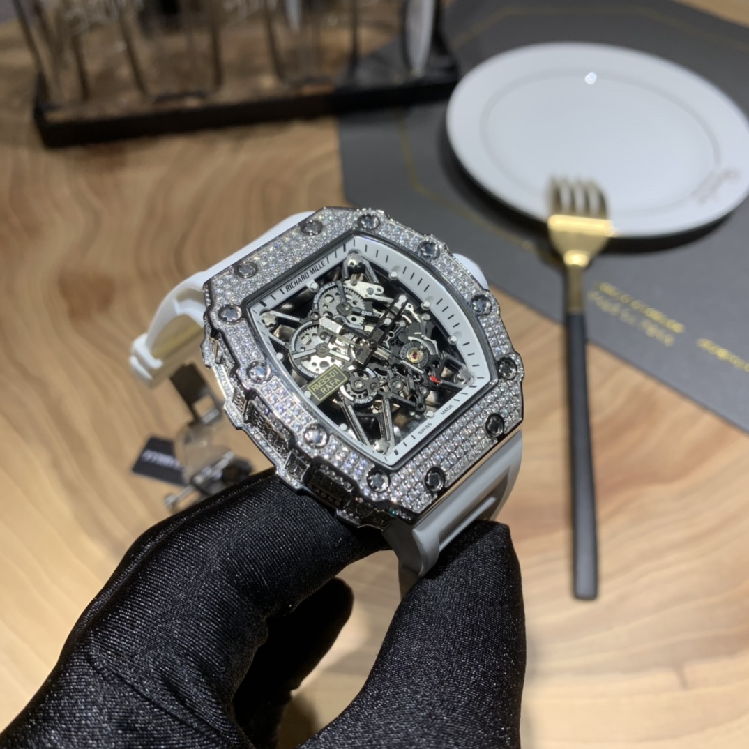 Richard Mille RM035-AMERICA5 Full Diamond-set Skeleton Watch