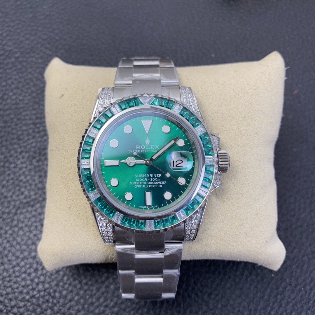 Rolex Submariner Series SUB Black Dial Diamond-set Customized Edition