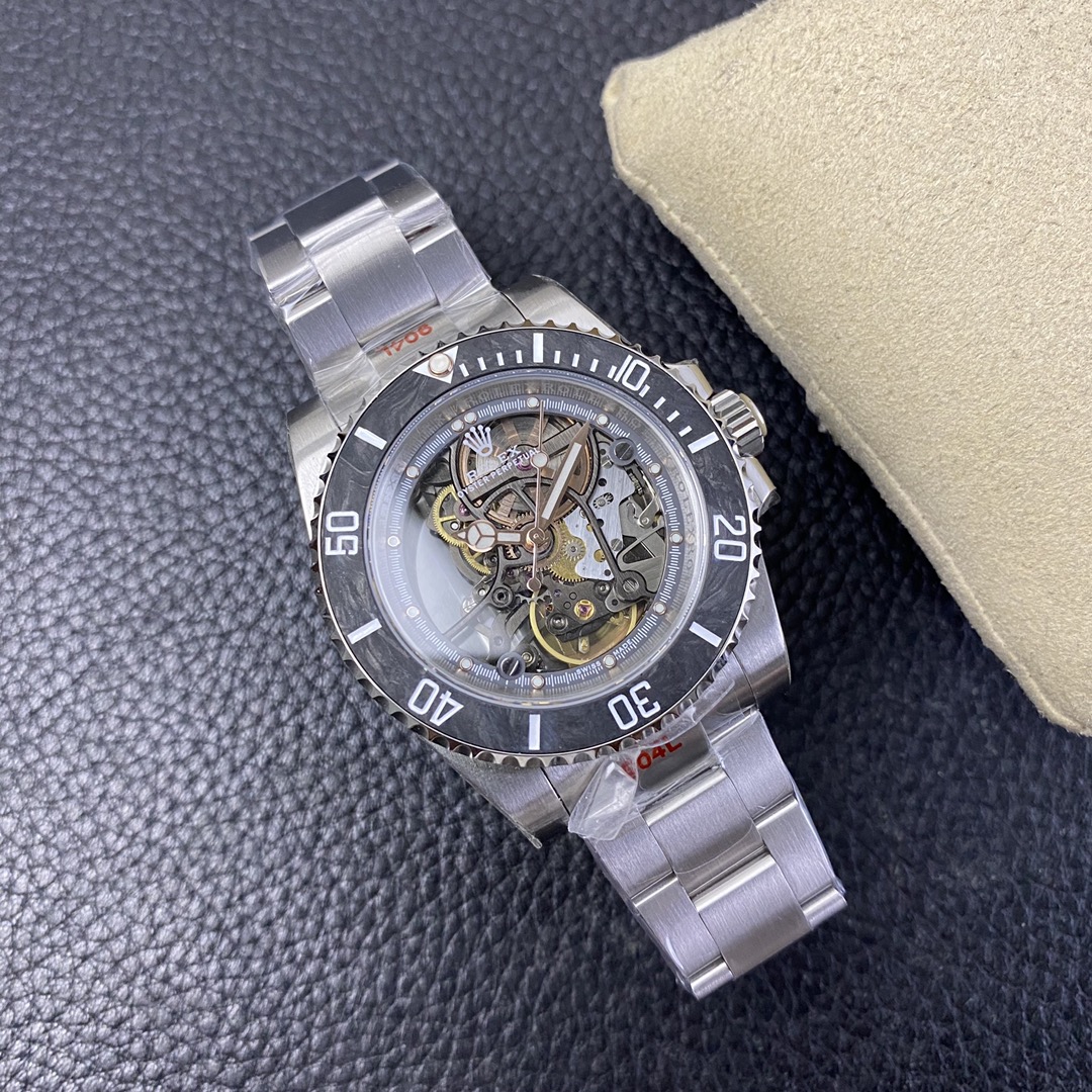 Rolex Submariner “Hulk” 40 Series, Silver White Skeletonized Movement Edition