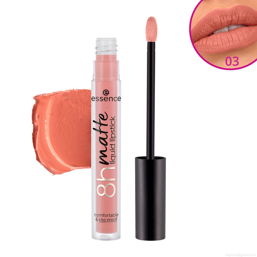 Batom Líquido Matte Essence 8h Matte 03 Soft Beige 2,5 ml