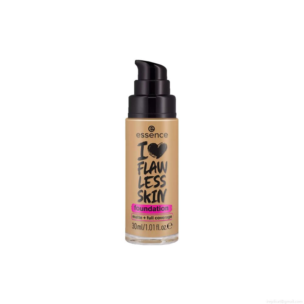 Base Líquida Matte Essence I Love Flawless Skin FPS 20 90 Dark Sand 30 ml