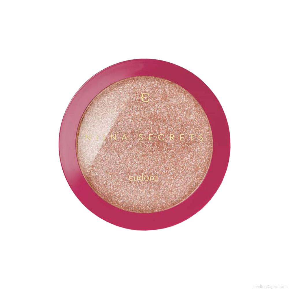 Iluminador Compacto em Pó Power Glow Eudora Niina Secrets Rosé 10 g