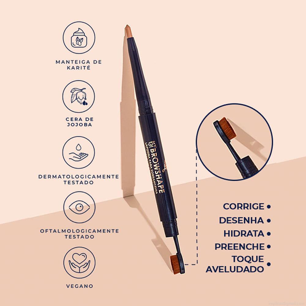 Lápis para Sobrancelha Matte Bruna Tavares BT Browshape Light Brown 0,25 g