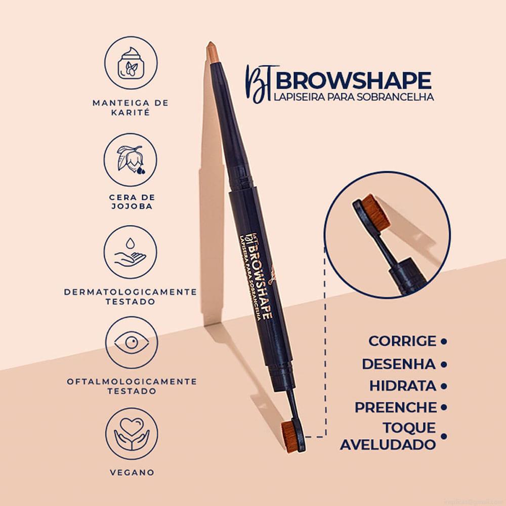 Lápis para Sobrancelha Matte Bruna Tavares BT Browshape Taupe 0,25 g