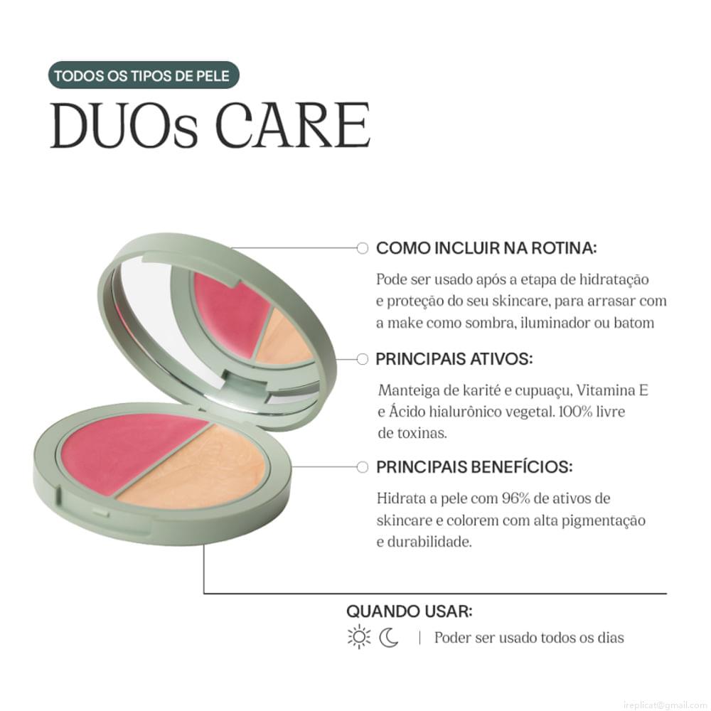 Blush e Iluminador Multifuncional Duo Care Natural Beauty Pink & Champagne 10 g