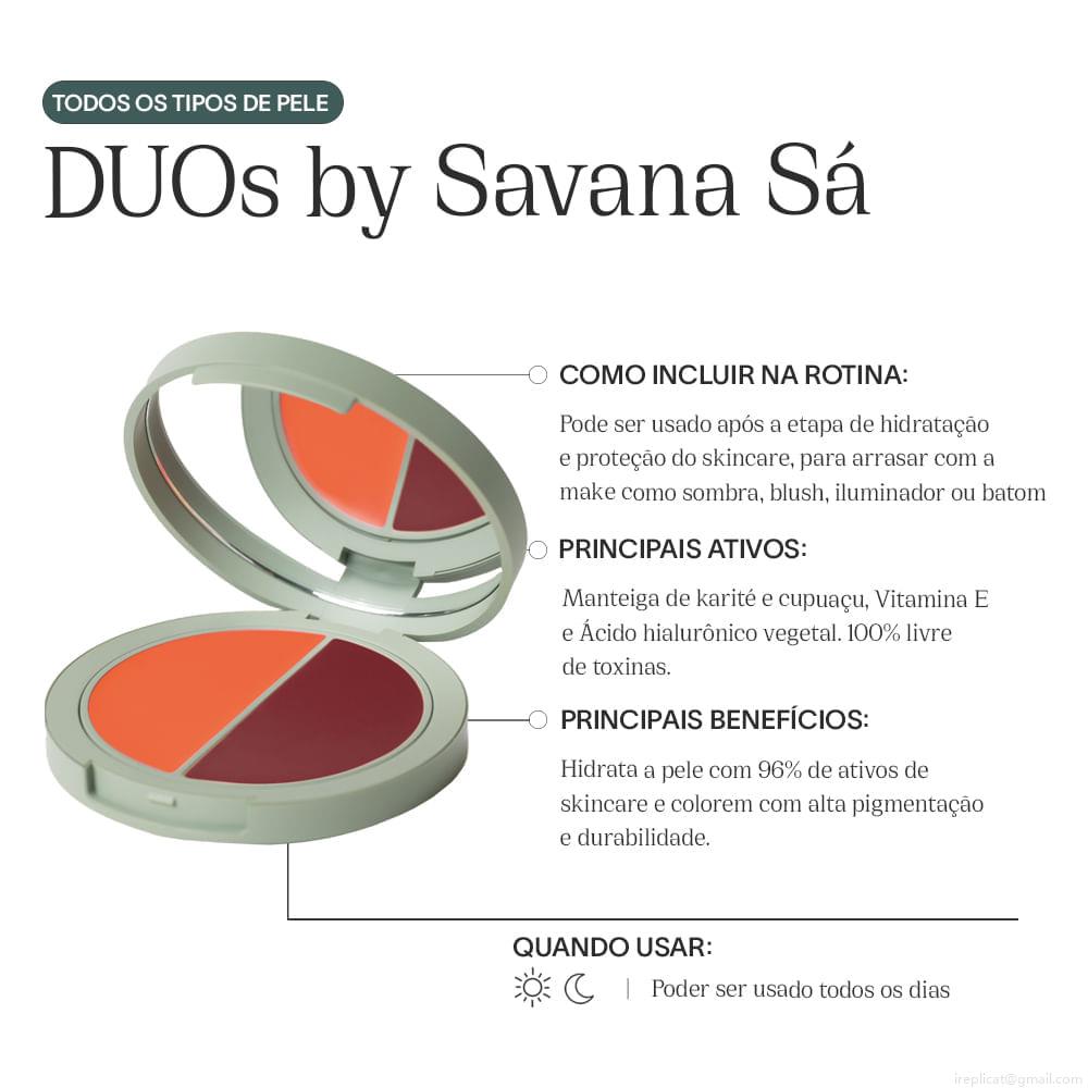 Blush e Iluminador Multifuncional Duo Care Natural Beauty Orange & Plum 10 g