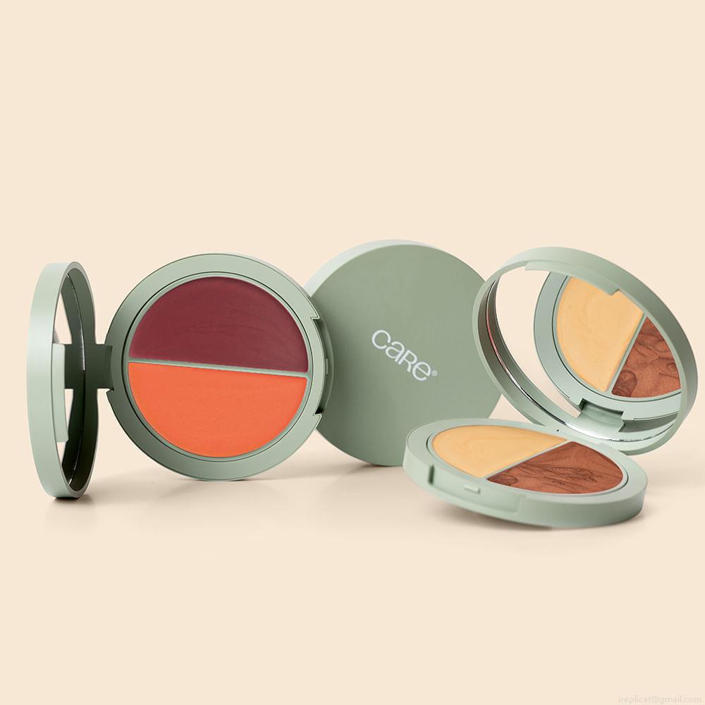 Blush e Iluminador Multifuncional Duo Care Natural Beauty Orange & Plum 10 g