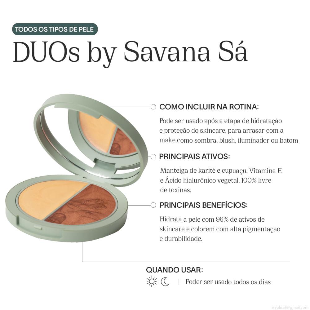 Blush e Iluminador Multifuncional Duo Care Natural Beauty Crystal & Gold 10 g