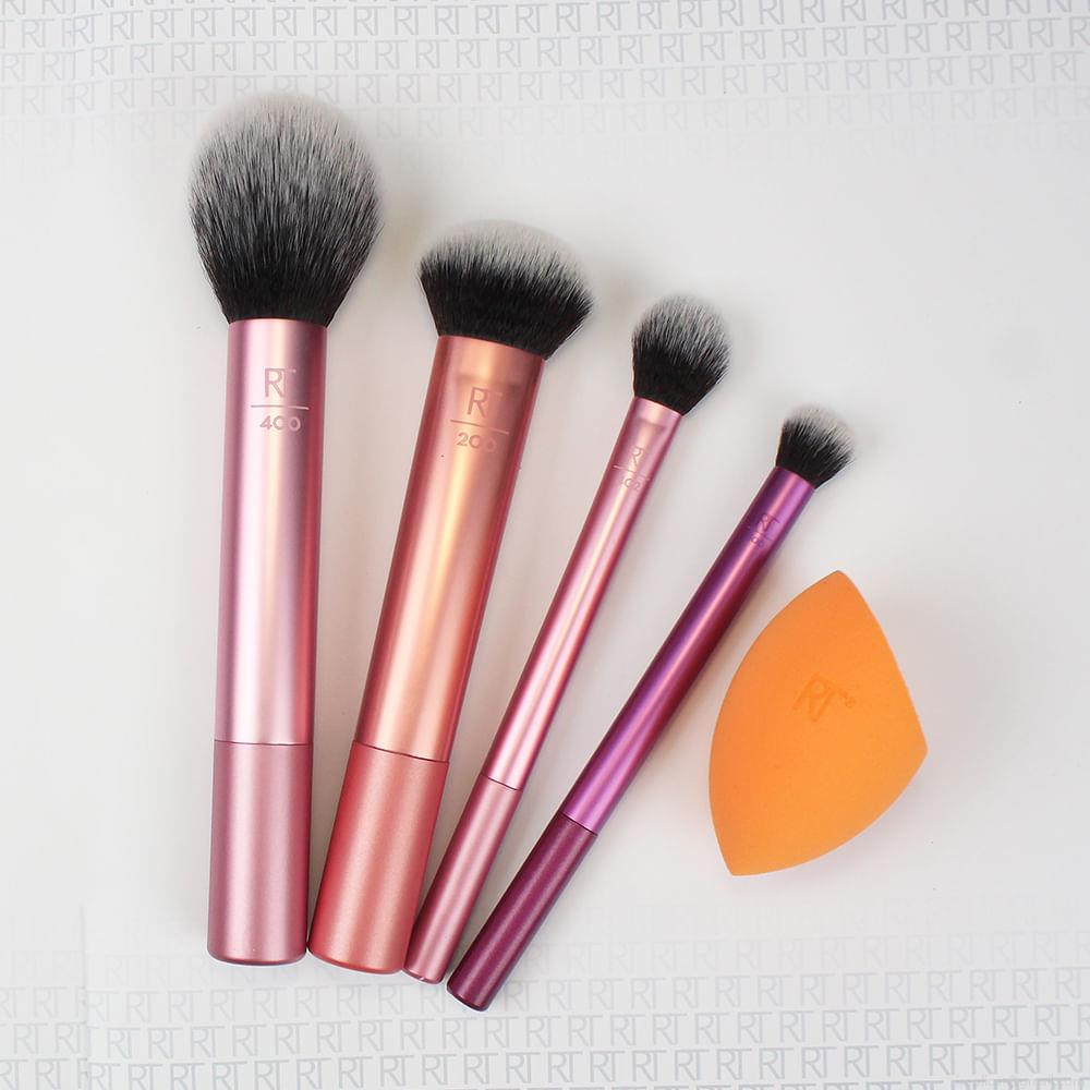 Kit de Pincéis para Maquiagem Real Techniques Everyday Essentials Set Roxo