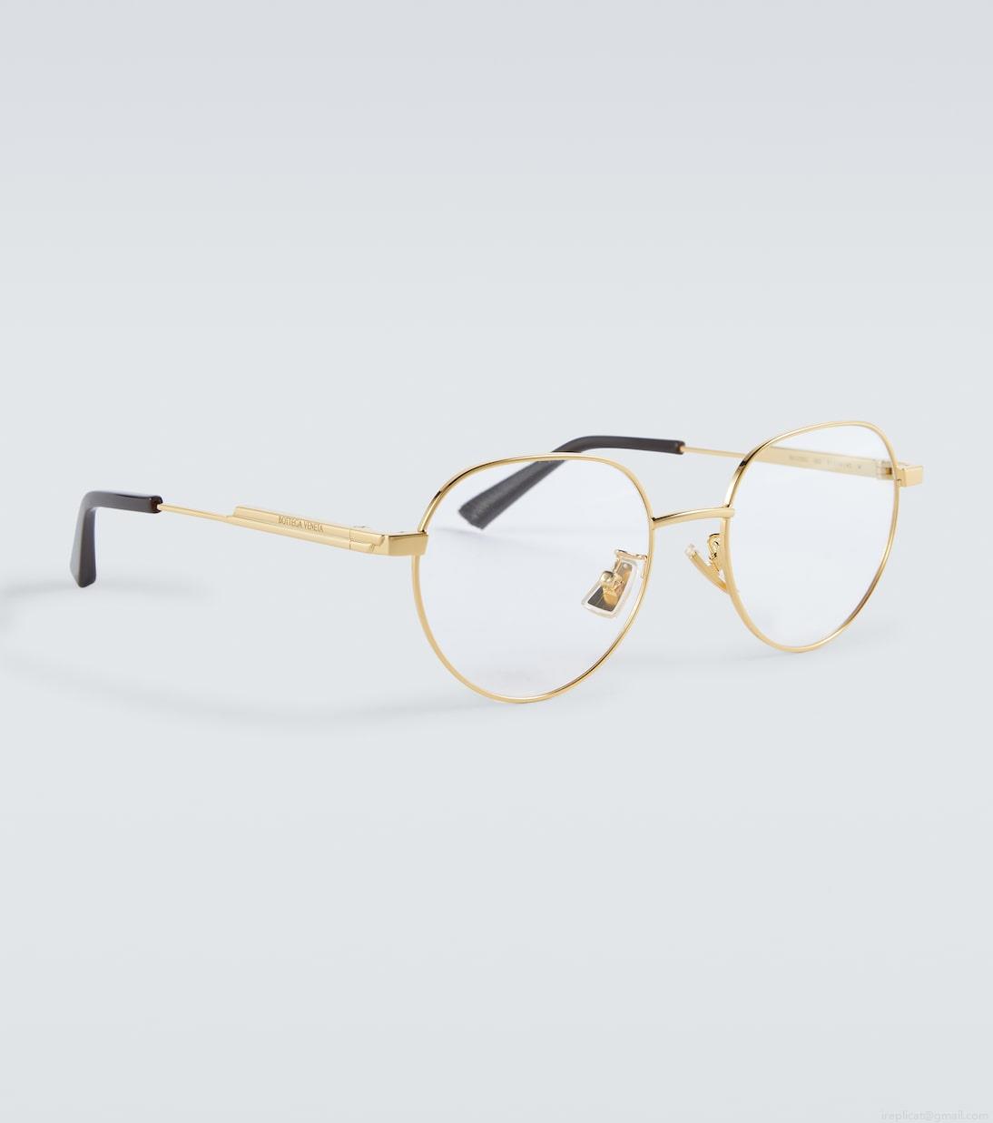 Bottega VenetaRound glasses