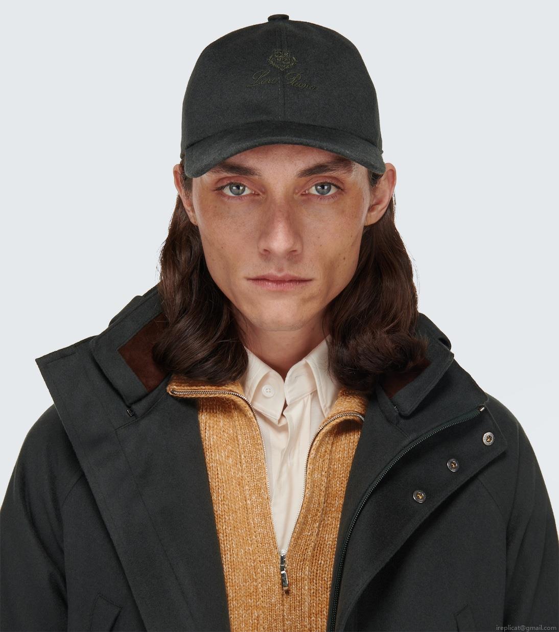 Loro PianaLogo cashmere baseball cap