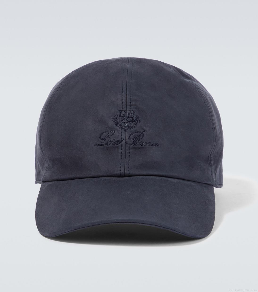 Loro PianaLogo suede baseball cap