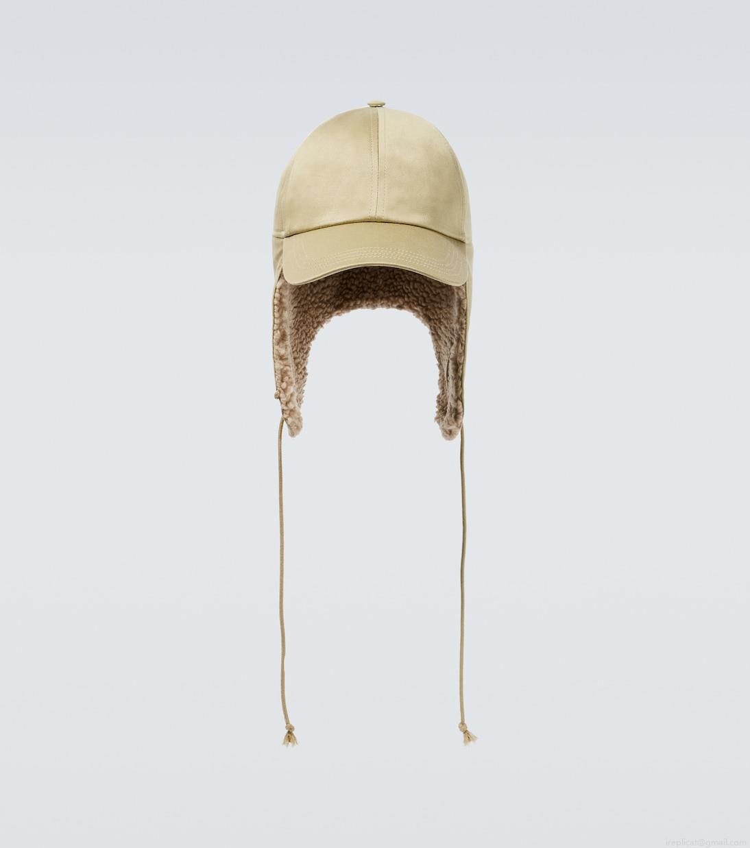 BurberryFaux-shearling trimmed cotton hat