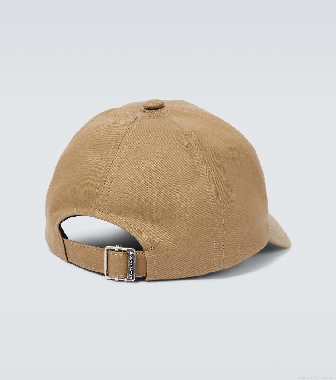 Saint LaurentLogo cotton and linen gabardine baseball cap