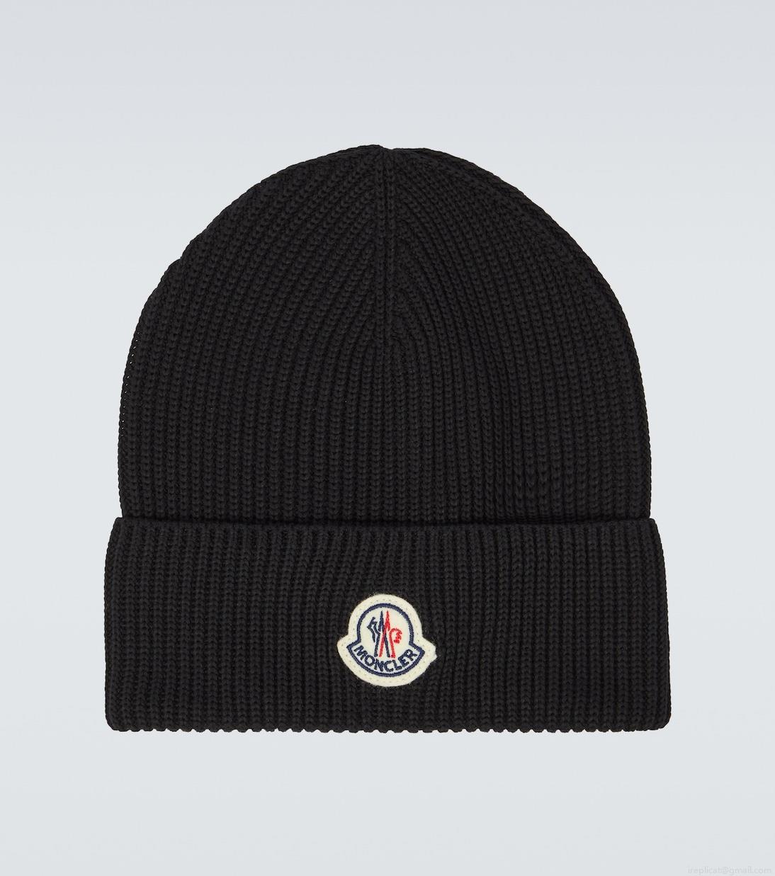 MonclerLogo cotton beanie