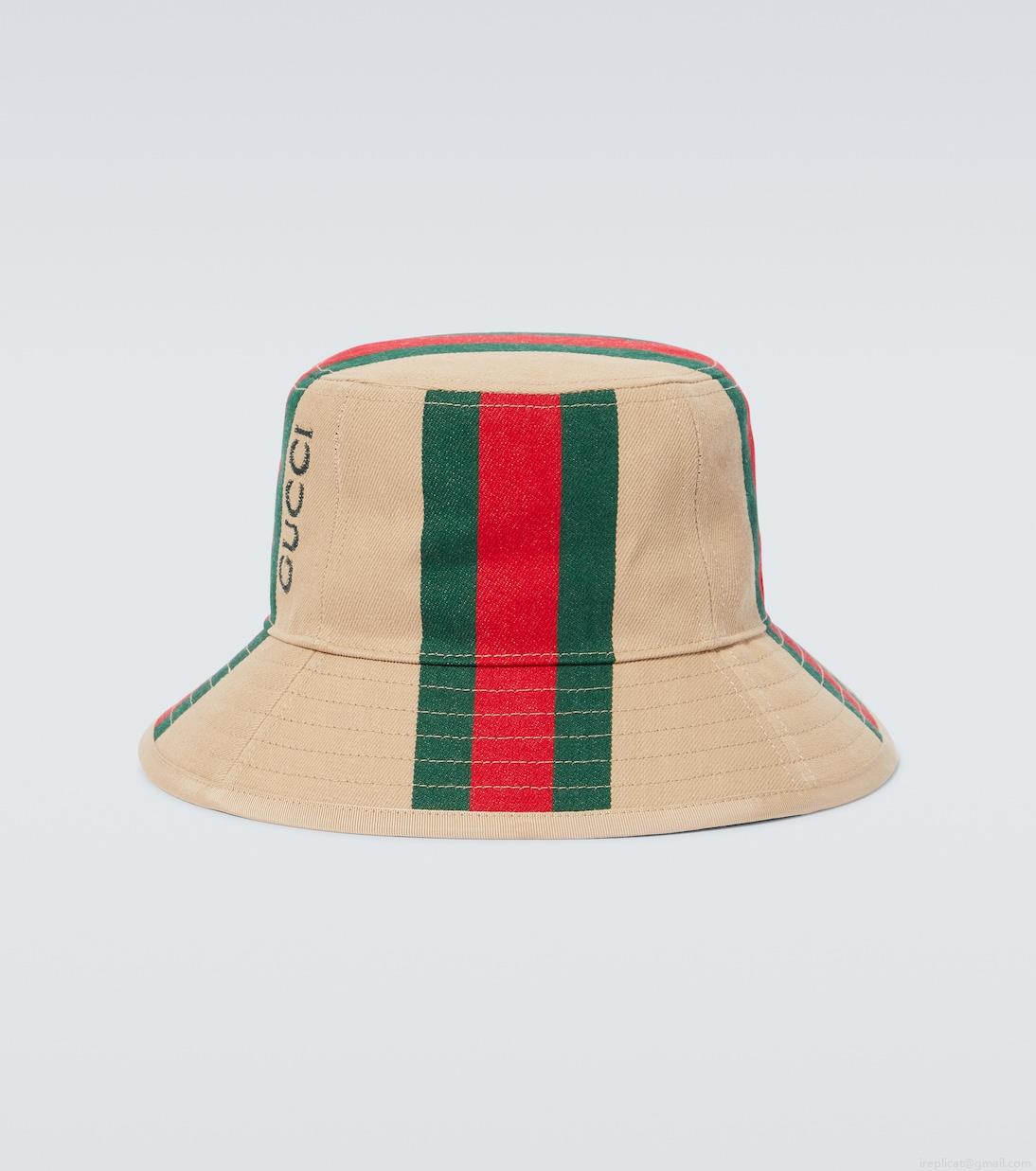 GucciLogo printed cotton canvas bucket hat